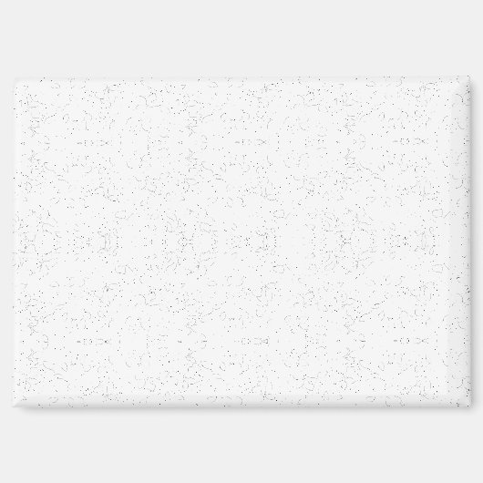 Monochrome Floral Pattern – Elegant Seamless Art Magnet (Vorderseite)