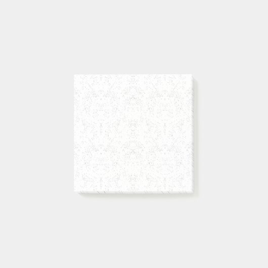 Monochrome Floral Pattern – Elegant Seamless Art Post-it Klebezettel (Vorderseite)