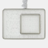 Monochrome Floral Pattern – Elegant Seamless Art Rahmen-Ornament Silber (Vorderseite)