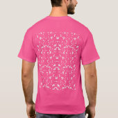 Monochrome Floral Pattern – Elegant Seamless Art T-Shirt (Rückseite)