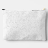 Monochrome Floral Pattern – Elegant Seamless Art Zubehörtasche (Rückseite)