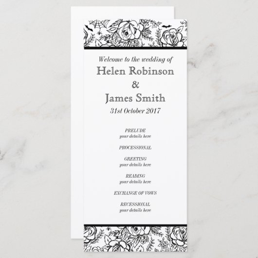 Monochrome florale Tätowierprogramme Programm (Vorne/Hinten)