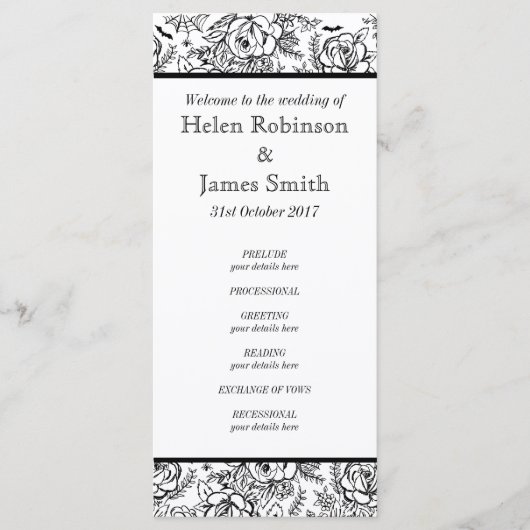 Monochrome florale Tätowierprogramme Programm (Vorderseite)