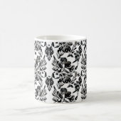 Monochrome Florals Muster-Tasse Kaffeetasse (Mittel)