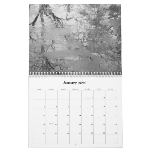 Monochrome Foto-Kalender Kalender (Jan 2026)