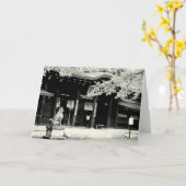 Monochrome Fotos aus Japan Karte (Gelbe Blume)