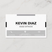 Monochrome Garage Door Visitenkarte (Rückseite)