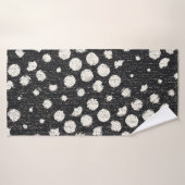Monochrome gebrochene Punkte - texturierter Hinter Badehandtuch (Badehandtuch)