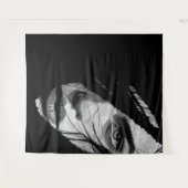 Monochrome geheimnisvolle Portrait Art Wandteppich (Vorderseite (Horizontal))