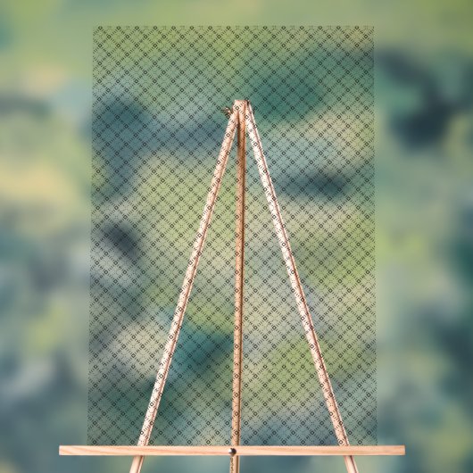 Monochrome Geometric Texture|Seamless Diamond Look Acrylschild (Neutral)