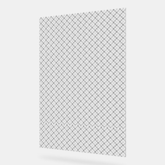 Monochrome Geometric Texture|Seamless Diamond Look Acrylschild (Winkel)