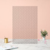 Monochrome Geometric Texture|Seamless Diamond Look Acrylschild (Hochzeit)