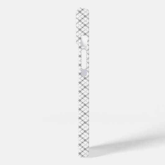 Monochrome Geometric Texture|Seamless Diamond Look Case-Mate iPhone Hülle (Rückseite / Links)