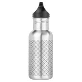 Monochrome Geometric Texture|Seamless Diamond Look Edelstahlflasche (Rechts)