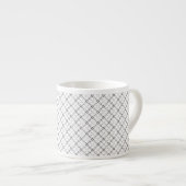 Monochrome Geometric Texture|Seamless Diamond Look Espressotasse (Vorderseite Rechts)