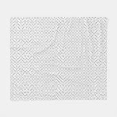 Monochrome Geometric Texture|Seamless Diamond Look Fleecedecke (Vorderseite (Horizontal))
