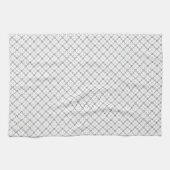 Monochrome Geometric Texture|Seamless Diamond Look Geschirrtuch (Horizontal)