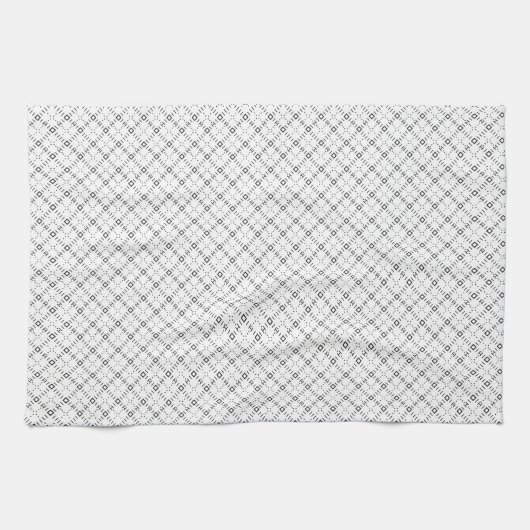 Monochrome Geometric Texture|Seamless Diamond Look Geschirrtuch (Horizontal)