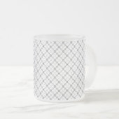 Monochrome Geometric Texture|Seamless Diamond Look Mattglastasse (VorderseiteRechts)