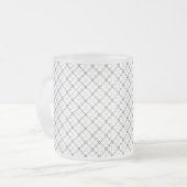 Monochrome Geometric Texture|Seamless Diamond Look Mattglastasse (Vorderseite Links)