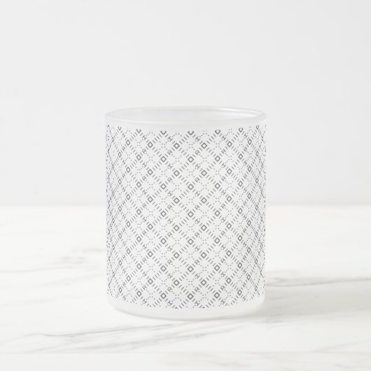 Monochrome Geometric Texture|Seamless Diamond Look Mattglastasse (Mittel)