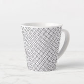 Monochrome Geometric Texture|Seamless Diamond Look Milchtasse (Rechte Ecke)