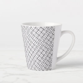 Monochrome Geometric Texture|Seamless Diamond Look Milchtasse