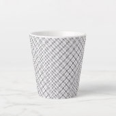 Monochrome Geometric Texture|Seamless Diamond Look Milchtasse (Vorderseite)