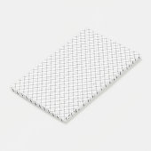 Monochrome Geometric Texture|Seamless Diamond Look Post-it Klebezettel (angewinkelt)