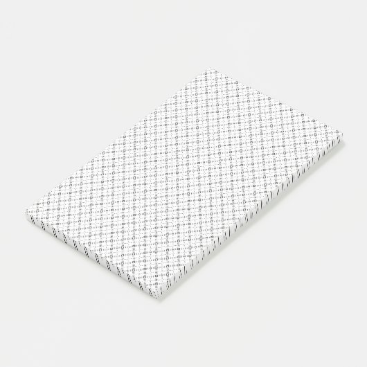 Monochrome Geometric Texture|Seamless Diamond Look Post-it Klebezettel (angewinkelt)