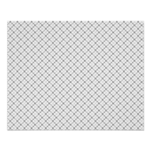 Monochrome Geometric Texture|Seamless Diamond Look Poster (Vorderseite)