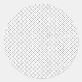Monochrome Geometric Texture|Seamless Diamond Look Runder Aufkleber (Vorderseite)