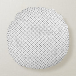 Monochrome Geometric Texture|Seamless Diamond Look Rundes Kissen