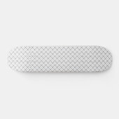 Monochrome Geometric Texture|Seamless Diamond Look Skateboard (Horizontal)