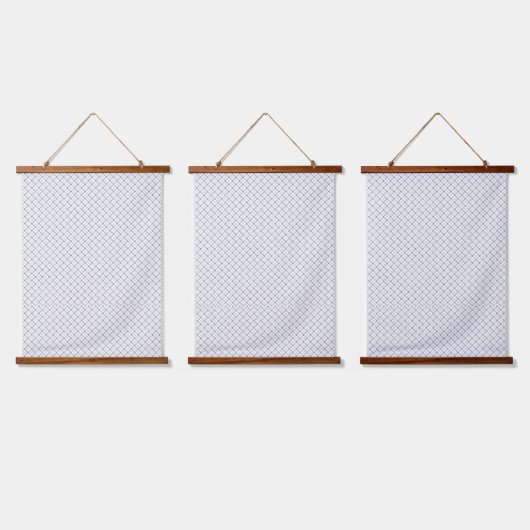 Monochrome Geometric Texture|Seamless Diamond Look Wandteppich Mit Holzrahmen (Dreifach)