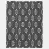 Monochrome Geometrie – abstraktes Muster Fleecedecke (Vorderseite)