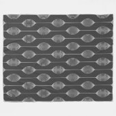 Monochrome Geometrie – abstraktes Muster Fleecedecke (Vorderseite (Horizontal))