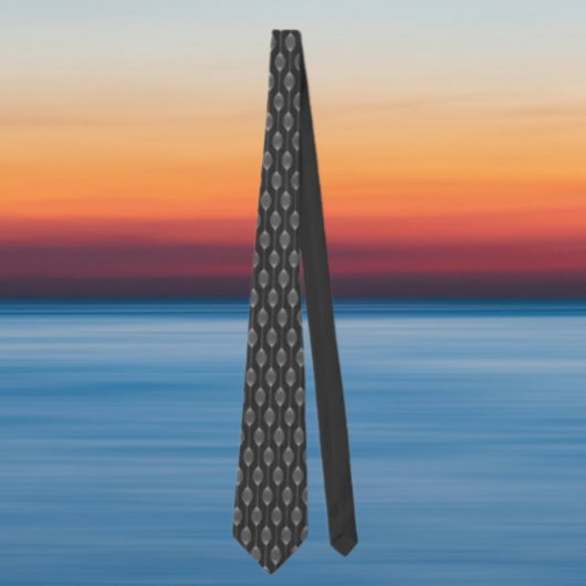 Monochrome Geometrie - Abstraktes Muster Necktie Krawatte