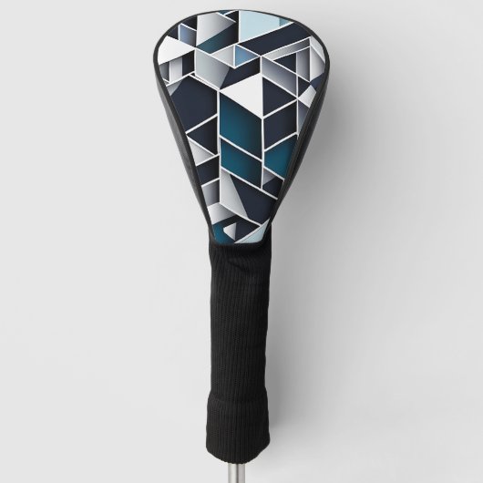 Monochrome Geometrie Golf Headcover (Vorderseite)