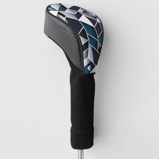 Monochrome Geometrie Golf Headcover (angewinkelt)