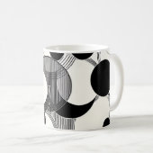 Monochrome geometrische Art - Minimalistischer Bla Kaffeetasse (VorderseiteRechts)
