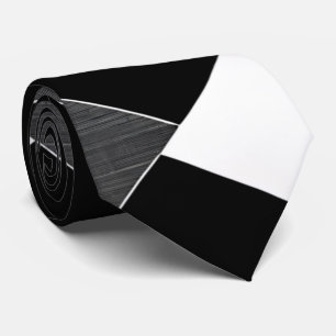 Monochrome geometrische Gitter Schwarz-weiß Grau Krawatte
