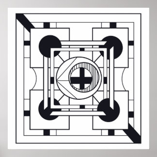 Monochrome geometrische minimalistische abstrakte poster