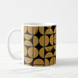 Monochrome geometrische nahtlose Muster in Skandin Kaffeetasse