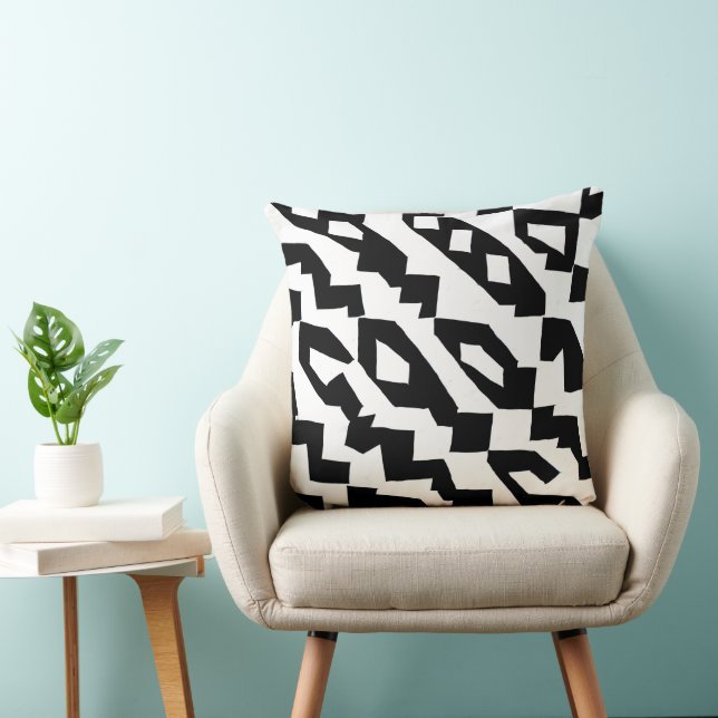 Monochrome geometrische Pillow Kissen (Stuhl )