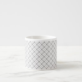 Monochrome geometrische Textur|Nahtloser Diamant-L Espressotasse