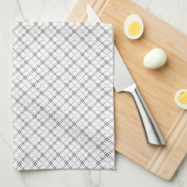 Monochrome geometrische Textur|Nahtloser Diamant-L Geschirrtuch
