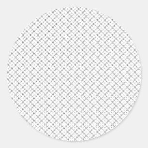 Monochrome geometrische Textur Nahtloser Diamant-L Runder Aufkleber