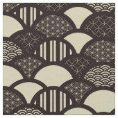 Monochrome geometrische Wellenmuster Stoff (Nahaufnahme)