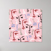 Monochrome Gesichter Leinwanddruck (Vorderseite)